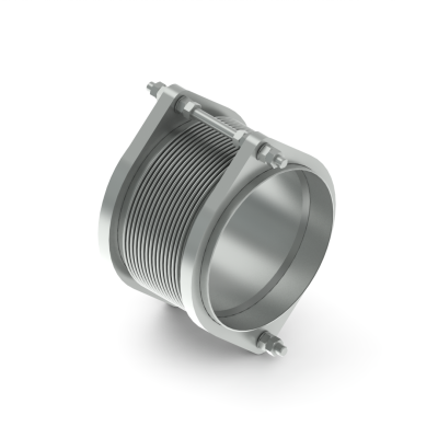 Compensateur métallique axial avec embouts à souder et tirants